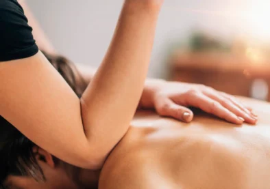 Chair  back massage, elbow press